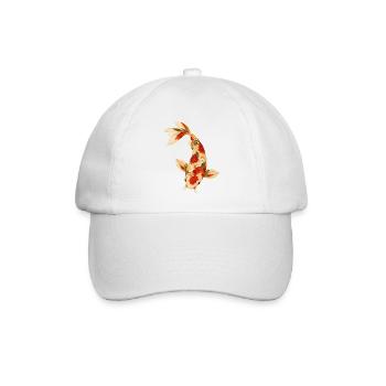 Koi-fische Japanische Koi-fische Koi-karpfen - Baseballkappe - Weiß/Weiß - Vorne