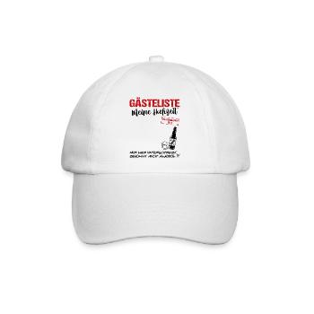Gästeliste Married Gästebuch Hochzeit Alkohol - Baseballkappe - Weiß/Weiß - Vorne