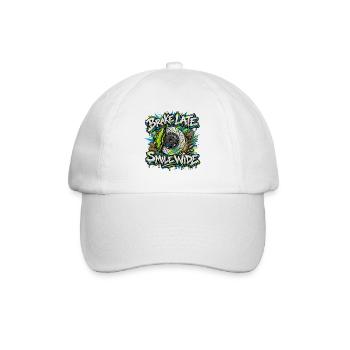 Bremse Zu Spät Graffiti Disk - Baseballkappe - Weiß/Weiß - Vorne