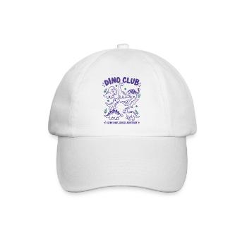 Dino Club – Kleine Dinos, große Abenteuer - Baseballkappe - Weiß/Weiß - Vorne