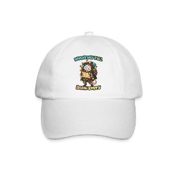 Inventar voller Gehirnleerer Opossumspieler - Baseballkappe - Weiß/Weiß - Vorne