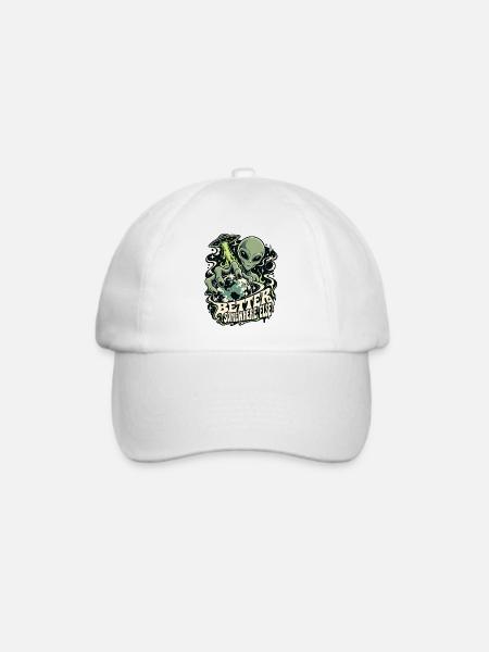 Außerirdischer Planetenkontakt - Baseballkappe - Weiß/Weiß