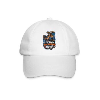 Ich reparier, was dein Mann versuchte - Baseballkappe - Weiß/Weiß - Vorne