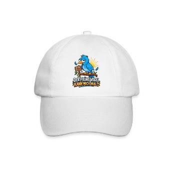 Lustiger Vogel - Der frühe Vogel kann mich mal  - Baseballkappe - Weiß/Weiß - Vorne