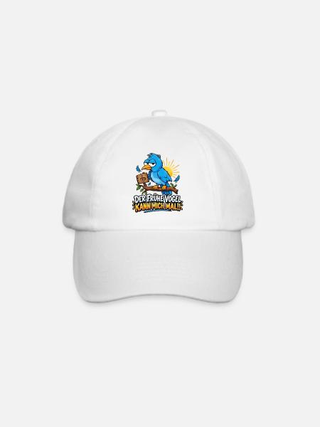 Lustiger Vogel - Der frühe Vogel kann mich mal - Baseballkappe - Weiß/Weiß