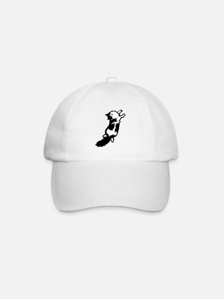 Mitternachtsschnurrbart-Sprung - Baseballkappe - Weiß/Weiß