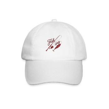 Passion Peach Vintage-Typografie - Baseballkappe - Weiß/Weiß - Vorne