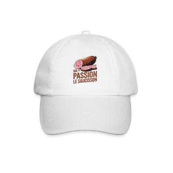  Ma Passion Le Saucisson Wurstliebhaber Salami - Baseballkappe - Weiß/Weiß - Vorne