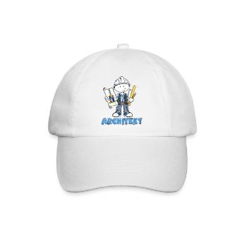 Architekt Architektur Bauplan Beruf Humor Cartoon - Baseballkappe - Weiß/Weiß - Vorne