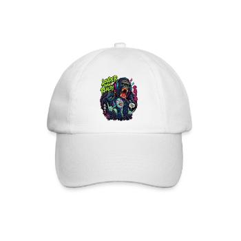 Lauter als Realität Neon-Gorilla - Baseballkappe - Weiß/Weiß - Vorne