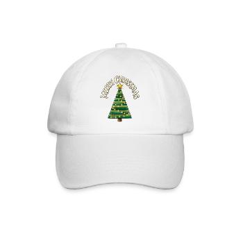 Weihnachtsbaum Christbaum Merry Christmas  - Baseballkappe - Weiß/Weiß - Vorne