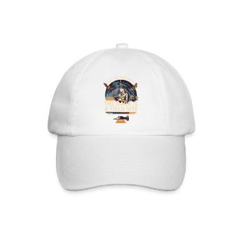 Nächtliche Feldforschung - Baseballkappe - Weiß/Weiß - Vorne