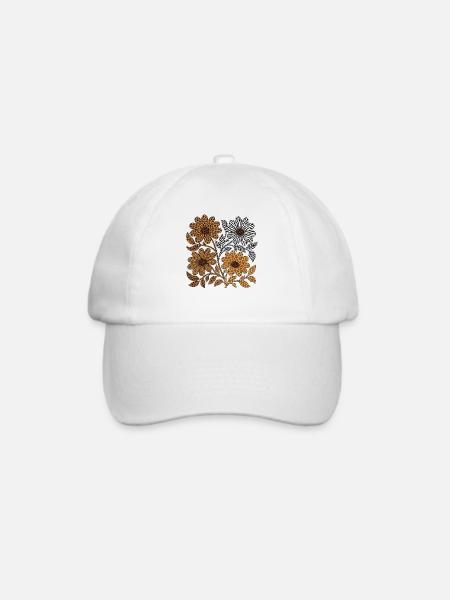 Boho Safari Sunflowers - Baseballkappe - Weiß/Weiß