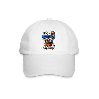 Weniger Perfektion, mehr Authentizität Graffiti - Baseballkappe - Weiß/Weiß - Vorne