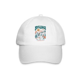 Myrtle Beach 2026 Surf & Sonne - Baseballkappe - Weiß/Weiß - Vorne