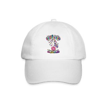 Ich weiß dass ich ein Rad ab habe | Einhorn - Baseballkappe - Weiß/Weiß - Vorne