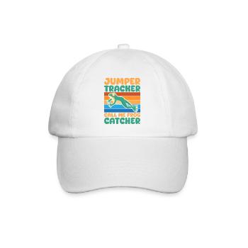 Frog Catcher Jumper Tracker Call Me Catcher Frog - Baseballkappe - Weiß/Weiß - Vorne