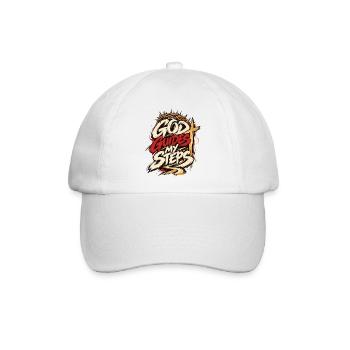 Gott führt meine Schritte - Baseballkappe - Weiß/Weiß - Vorne