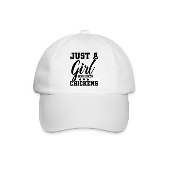 Huhn Statement - Baseballkappe - Weiß/Weiß - Vorne