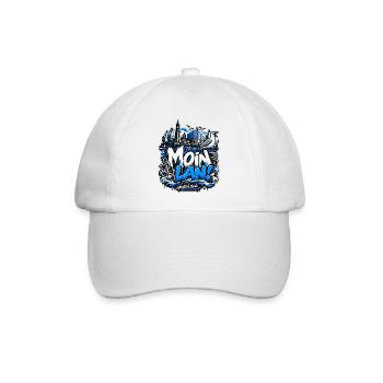 MOIN LAN! – Hamburg Streetwear - Baseballkappe - Weiß/Weiß - Vorne
