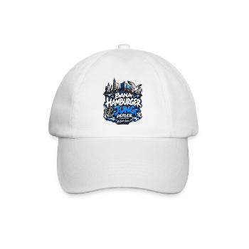 Bana Hamburger Jung derler – Hamburg Streetwear - Baseballkappe - Weiß/Weiß - Vorne