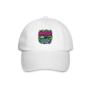 Sarcasm Loading Neon Graffiti - Baseballkappe - Weiß/Weiß - Vorne