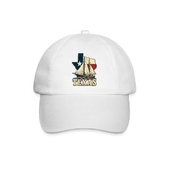 Texas Segelboot Vintage - Baseballkappe - Weiß/Weiß - Vorne