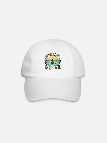 Paddeln Kajak Kanu SUP Paddler - Baseballkappe - Weiß/Weiß