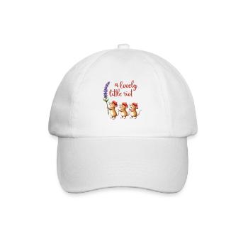 Eine hübsche kleine Riot-Mäuse - Baseballkappe - Weiß/Weiß - Vorne