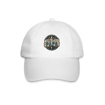 Waltklasse Papa Retro Vatertag Geschenk für Papa - Baseballkappe - Weiß/Weiß - Vorne