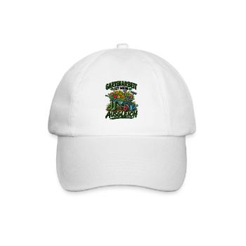 Gartenarbeit ist mein Ausgleich - Baseballkappe - Weiß/Weiß - Vorne