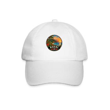 Kauai Hawaii Urlaub Sommer Strand Sunset - Baseballkappe - Weiß/Weiß - Vorne