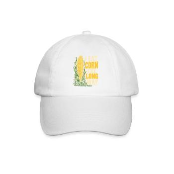 Ich ess Mais den langen Weg - Baseballkappe - Weiß/Weiß - Vorne