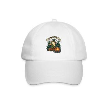 Cozy Cryptid Camping - Baseballkappe - Weiß/Weiß - Vorne