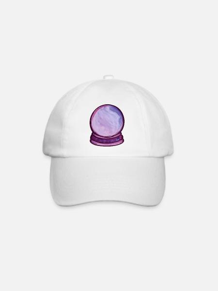 Violette Orb Aquarellkugel - Baseballkappe - Weiß/Weiß