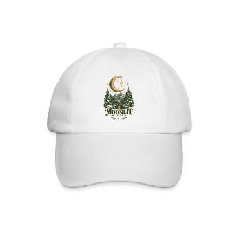 Mondbeschienener Winterwappen - Baseballkappe - Weiß/Weiß - Vorne