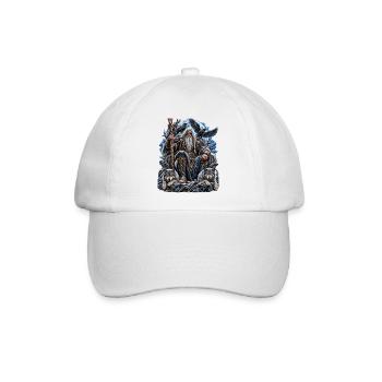 Odin – Allvater der nordischen Mythologie - Baseballkappe - Weiß/Weiß - Vorne