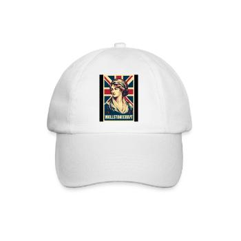 Mary Wollstonecraft UK Pop Art - Baseballkappe - Weiß/Weiß - Vorne