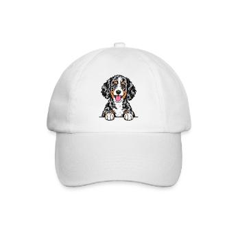Aussiedoodle - Baseballkappe - Weiß/Weiß - Vorne