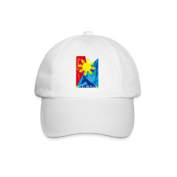 Philippinen Sonnenflagge Filipino Pride - Baseballkappe - Weiß/Weiß - Vorne