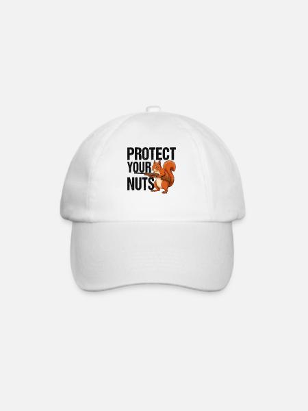 Protect Your Nuts - Baseballkappe - Weiß/Weiß