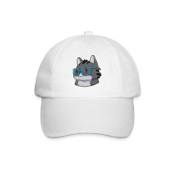  Mathe Katze Nerd - Baseballkappe - Weiß/Weiß - Vorne
