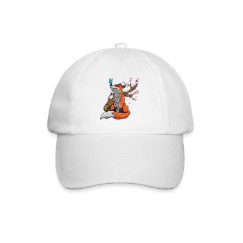Fuchs Kirschblüten - Baseballkappe - Weiß/Weiß - Vorne