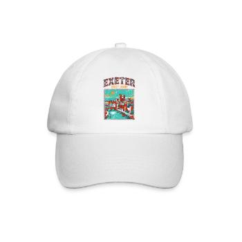 Vintage Exeter England Cityscape Retro Travel - Baseballkappe - Weiß/Weiß - Vorne