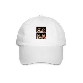 Frösche Frosch - Baseballkappe - Weiß/Weiß - Vorne
