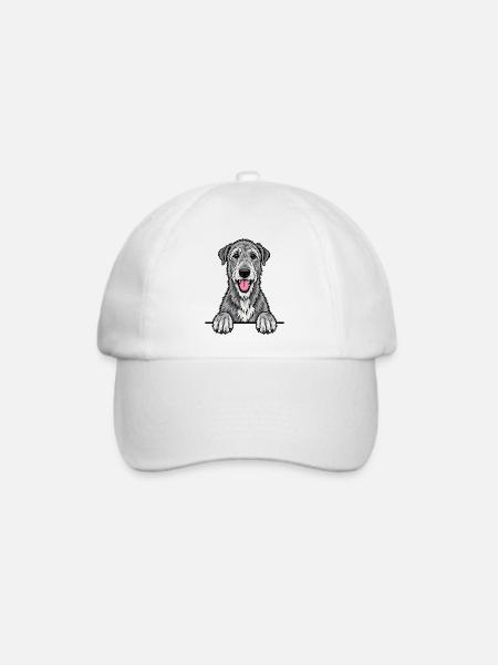 Irischer Wolfshund - Baseballkappe - Weiß/Weiß