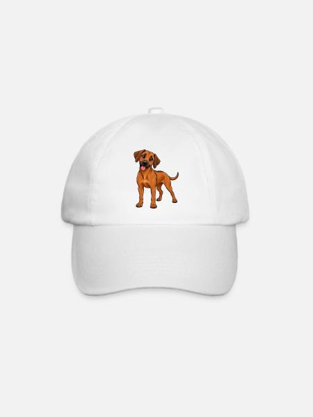 Rhodesian Ridgeback im Kawaii Style - Baseballkappe - Weiß/Weiß