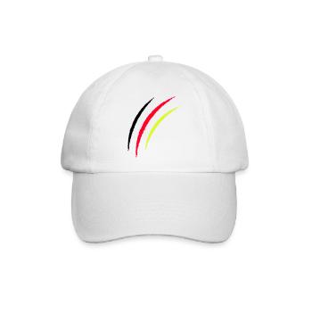 Germany Kratzer Kontrast - Baseballkappe - Weiß/Weiß - Vorne