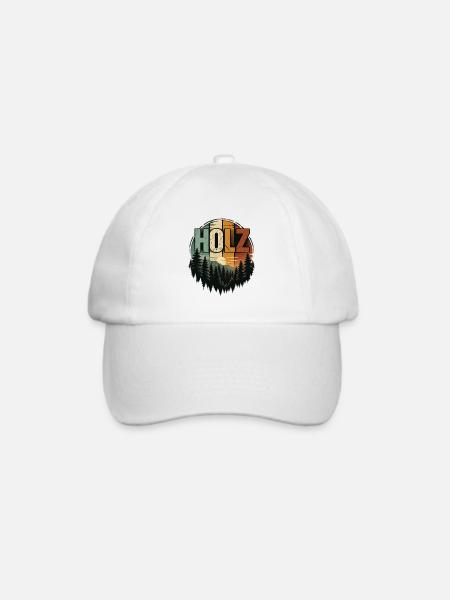 Holzwald Sunset Logo - Baseballkappe - Weiß/Weiß
