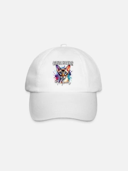 Orientalisch Kurzhaar Mama - Baseballkappe - Weiß/Weiß